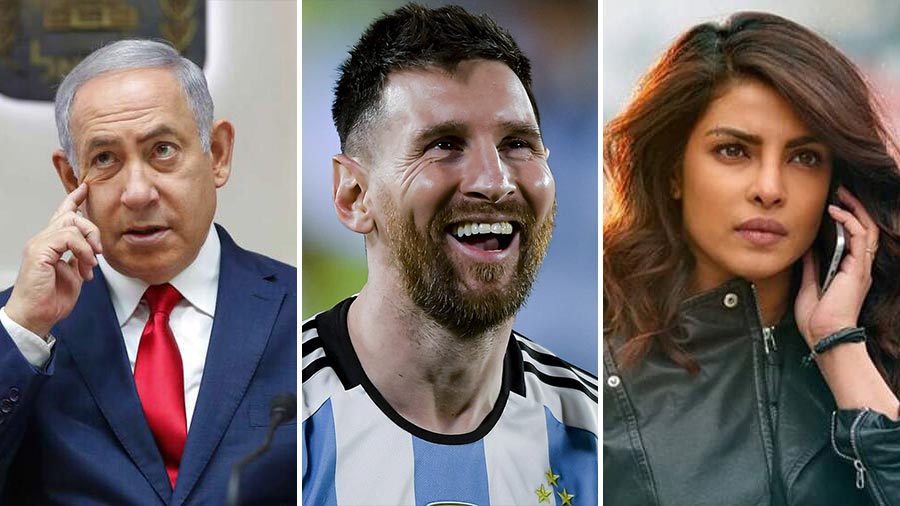 (L-R) Benjamin Netanyahu, Lionel Messi and Priyanka Chopra are among the newsmakers of the week 
