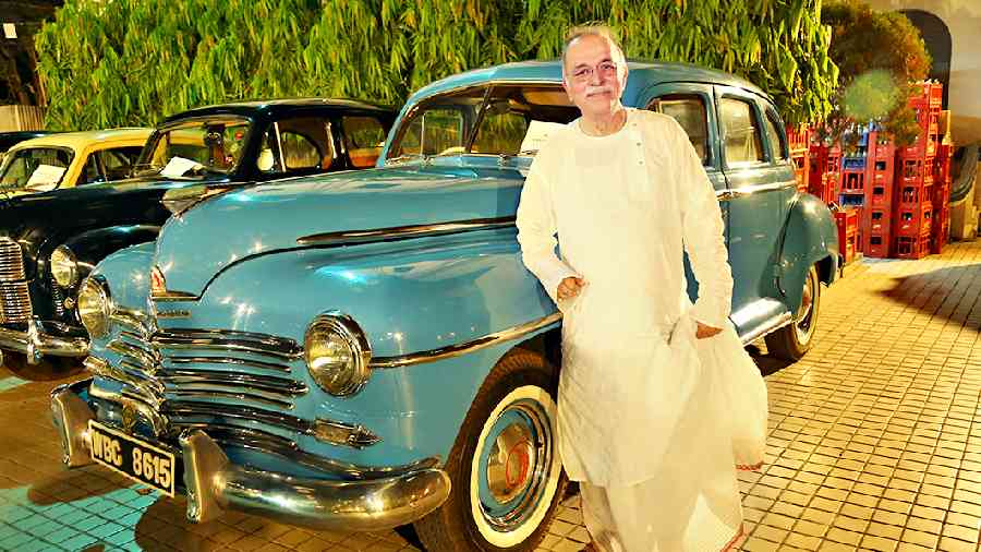 A 1948 Plymouth Special Deluxe that was once owned by legendary singer Hemant Kumar and is now owned by Swapan Kr Lahiri.