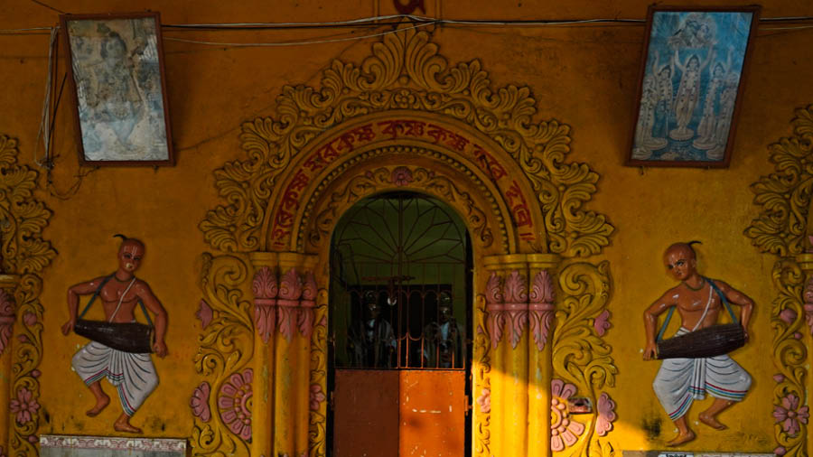 Interiors of the Aparadh Bhanjan Temple complex at Kulia