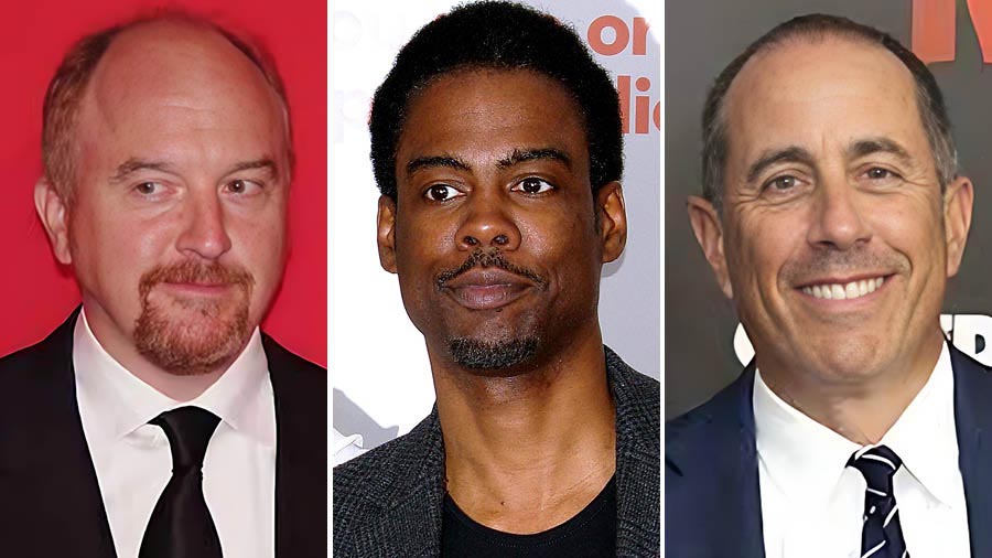 (L-R) Louis C.K., Chris Rock and Jerry Seinfeld – some of Anirban’s comedy idols