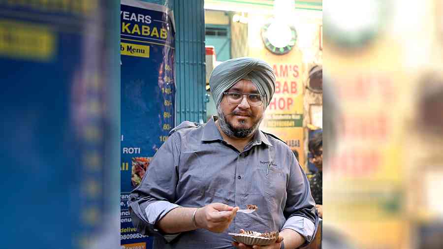 Chef found them “very succulent, mildly spiced and perfectly cooked over charcoal. I loved the crunch on top and tenderness in the centre, these are better than kakori kebabs, I’d say!”