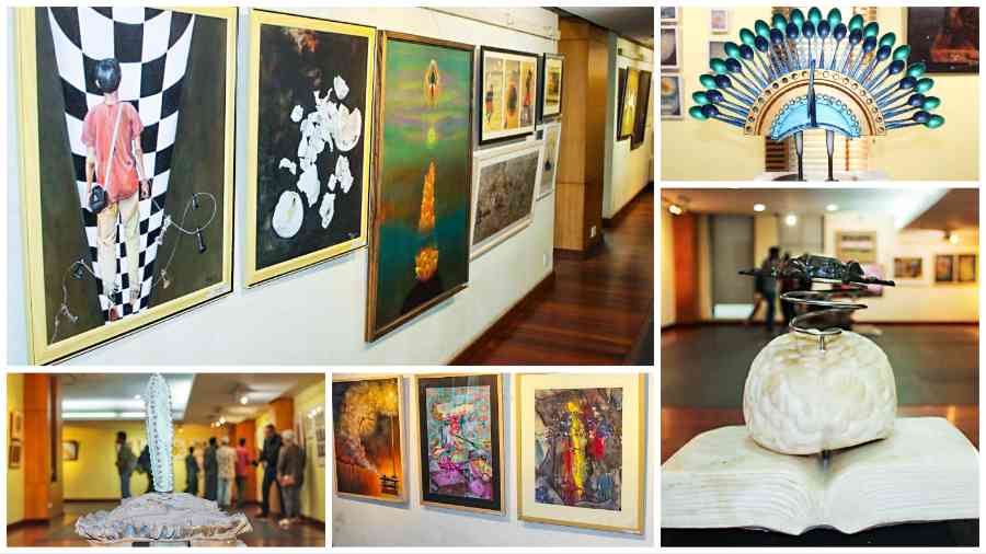 Art installations, sculptures and paintings were on display