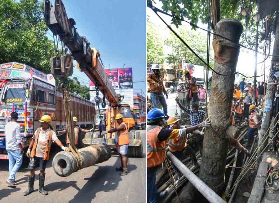 A heritage cannon was unearthed near Central Jail More and Jessore Road crossing on Wednesday. The cannon is believed to be around 300 years old. The height of the cannon is 10.1/2 ft