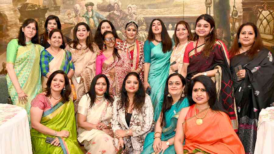 Members of the St. Xavier’s College Calcutta Alumni Association Women’s Forum with Jaya Seal Ghosh, Raya Bhattacharya, Monisha Pailan and Gargee Roy Chowdhury.