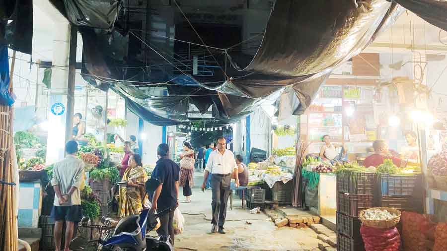 The condition of a section of BD Market. 