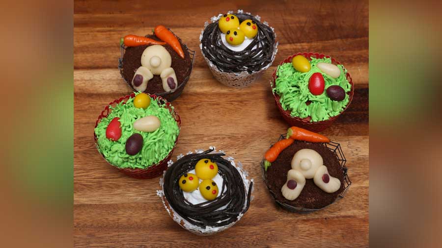 Easter-themed cupcakes