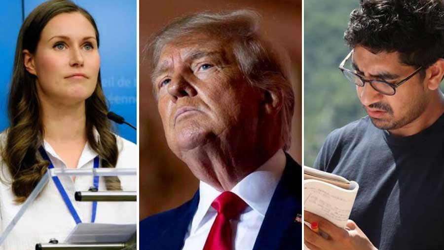 (L-R) Sanna Marin, Donald Trump and Ayan Mukerji are among the newsmakers of the week