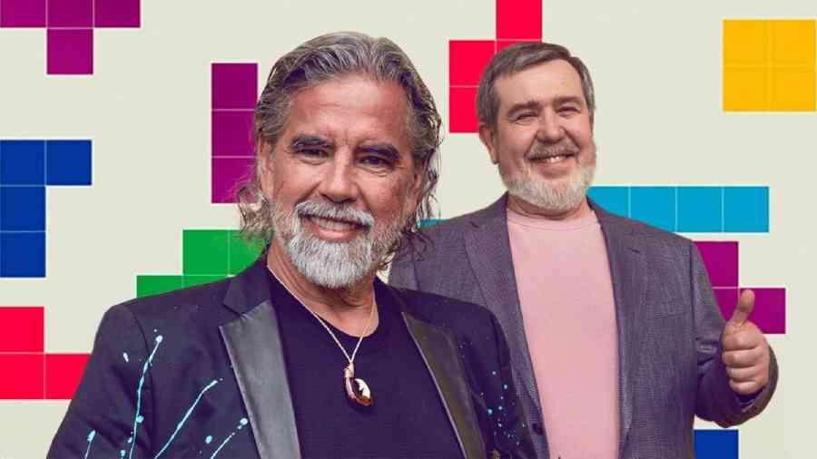 The real Henk Rogers (right) and Alexey Pajitnov. They remain friends and still devoted to Tetris