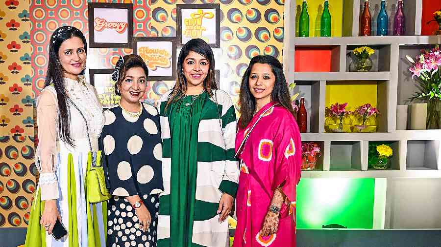 (L-R) Sneha Tapdiya, Priti Agarwal, Shilpi Goel and Saloni Bhalotia, the four-women team who organised the exhibition.