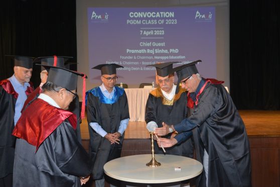 The inauguration ceremony of Praxis Business School PGDM Class of 2023 Convocation