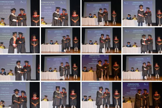 Students of PGDM 2023 getting their degrees from the dignitaries