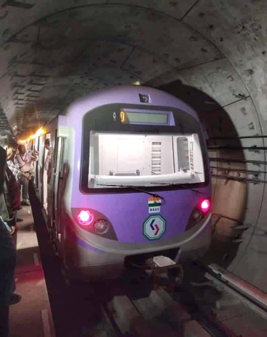 All the staff, engineers of Kolkata Metro Rail Corporation Limited under whose efforts and supervision this engineering marvel has been achieved were happy that their dreams had come true