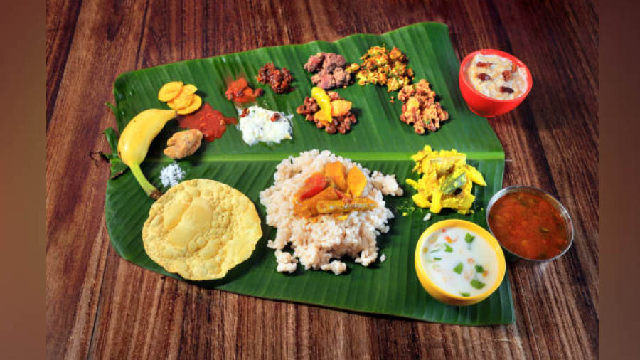 A traditional Vishu feast