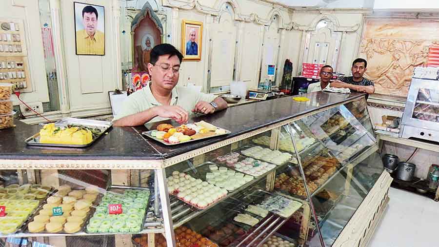 A selection of sweets on display at Kalpataru in CA Market