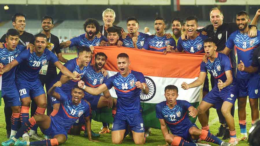 In the latest FIFA rankings, India is 101st after climbing five spots 