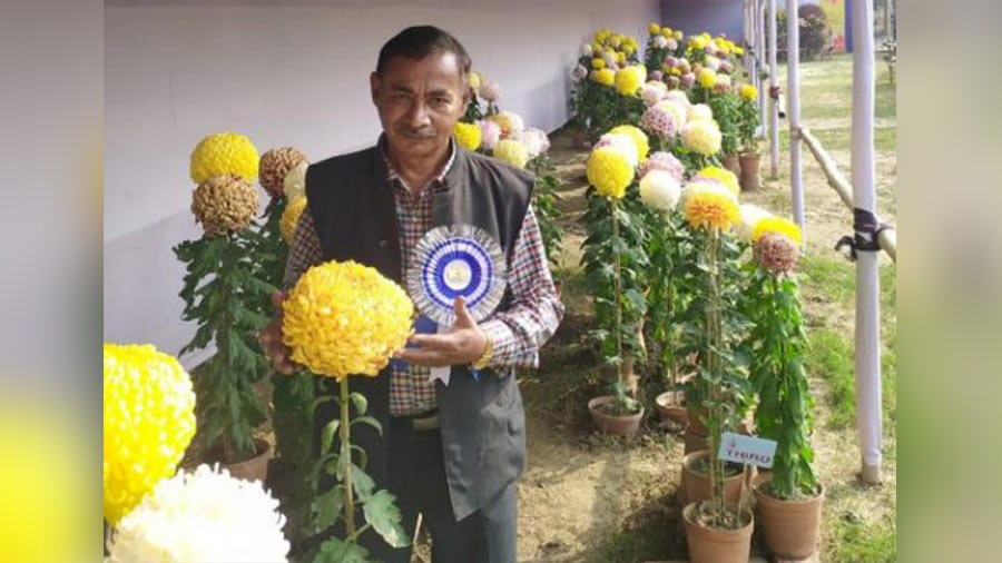Atin Basu, a gardening expert, who has judged several leading flower shows in Bengal