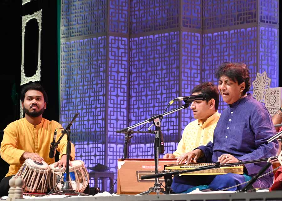 Ustad Rashid Khan performs on the opening day