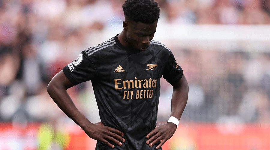 Bukayo Saka after missing the penalty.