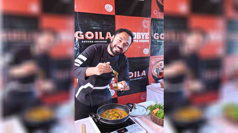 Saransh stirred up Goila Butter Chicken for The Telegraph