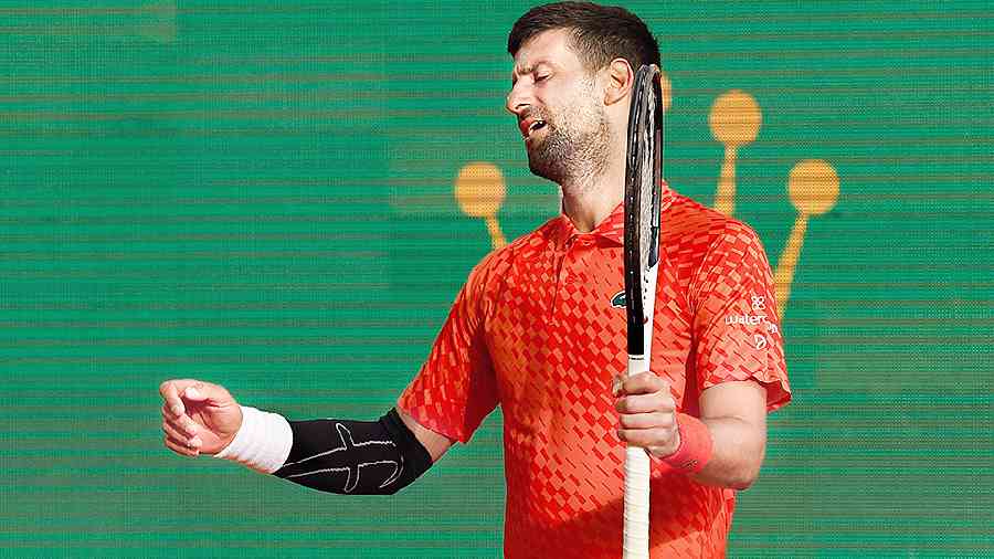 Novak Djokovic Elbow issue worries Novak Djokovic Telegraph India