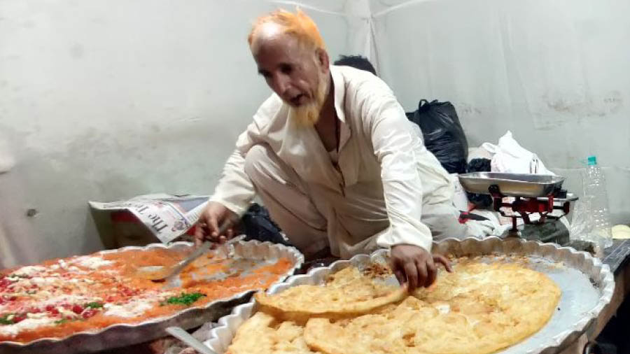 The halwa-puri on Zakara Street is known for the size of the puris