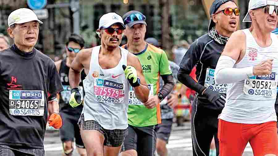 Vernon Morais at the Tokyo marathon