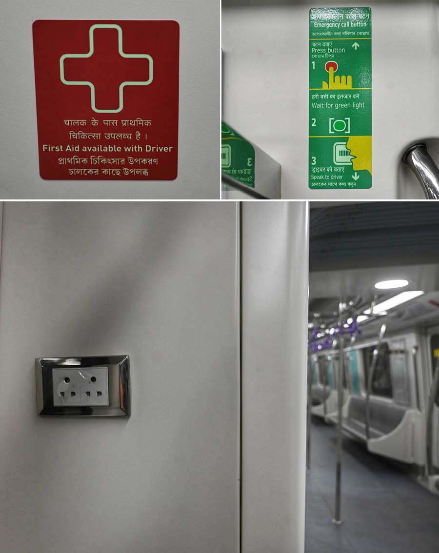 The coaches also come with charging points. A system has been installed through which passengers can talk to the driver. First-aid will be provided on board if needed  