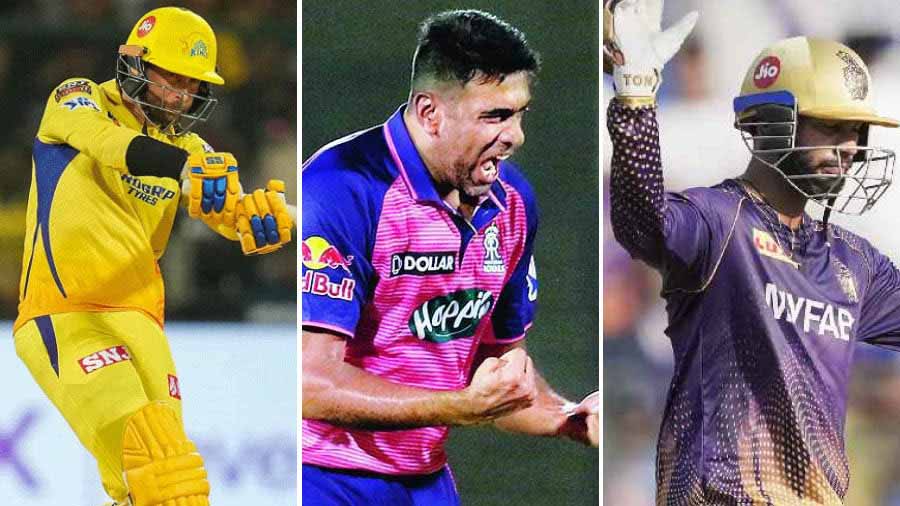 (L-R) Devon Conway, Ravichandran Ashwin and Venkatesh Iyer are all included in the third team of the week for IPL 2023. Every XI can contain a maximum of four overseas players besides having no more than three players from a single franchise. For this year, there is also an impact player to be chosen every week in addition to the starting XI