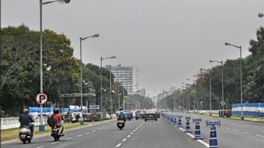 A cloudy sky over Red Road around 2pm on Friday