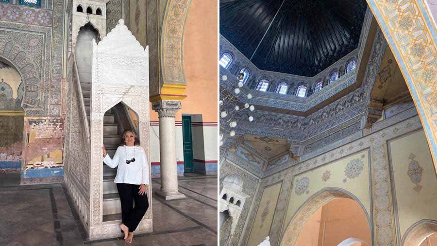 The author at the Moorish Mosque, a replica of the Grand Mosque of Marrakesh