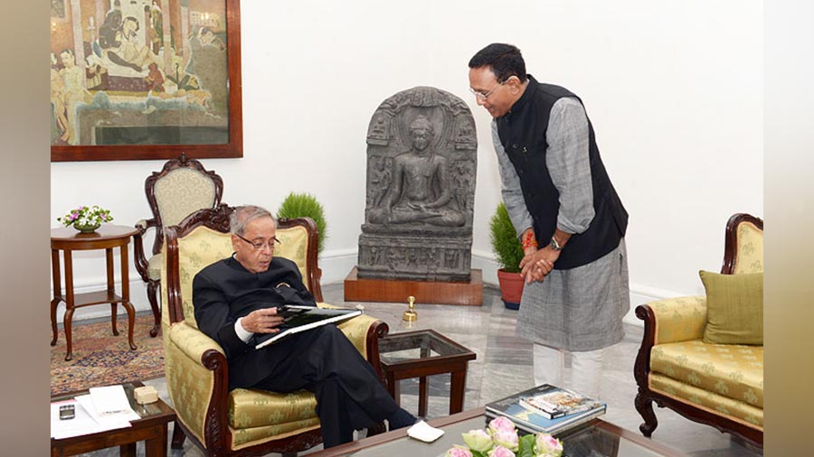 Kumar with President Pranab Mukherjee