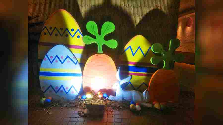 A glimpse of the Easter decoration at the club