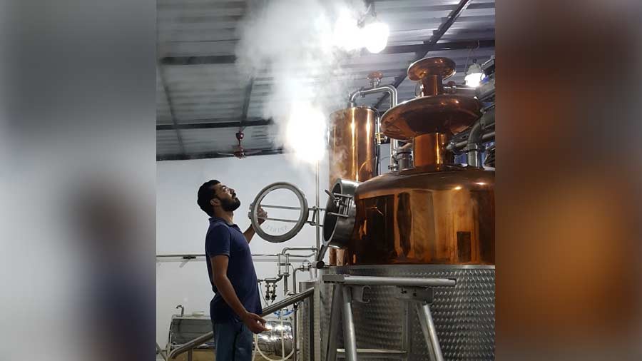 Anand Virmani at the distillery