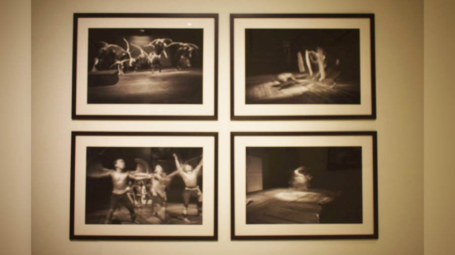 Among the collection is a set of photographs showcasing Manipuri theatre