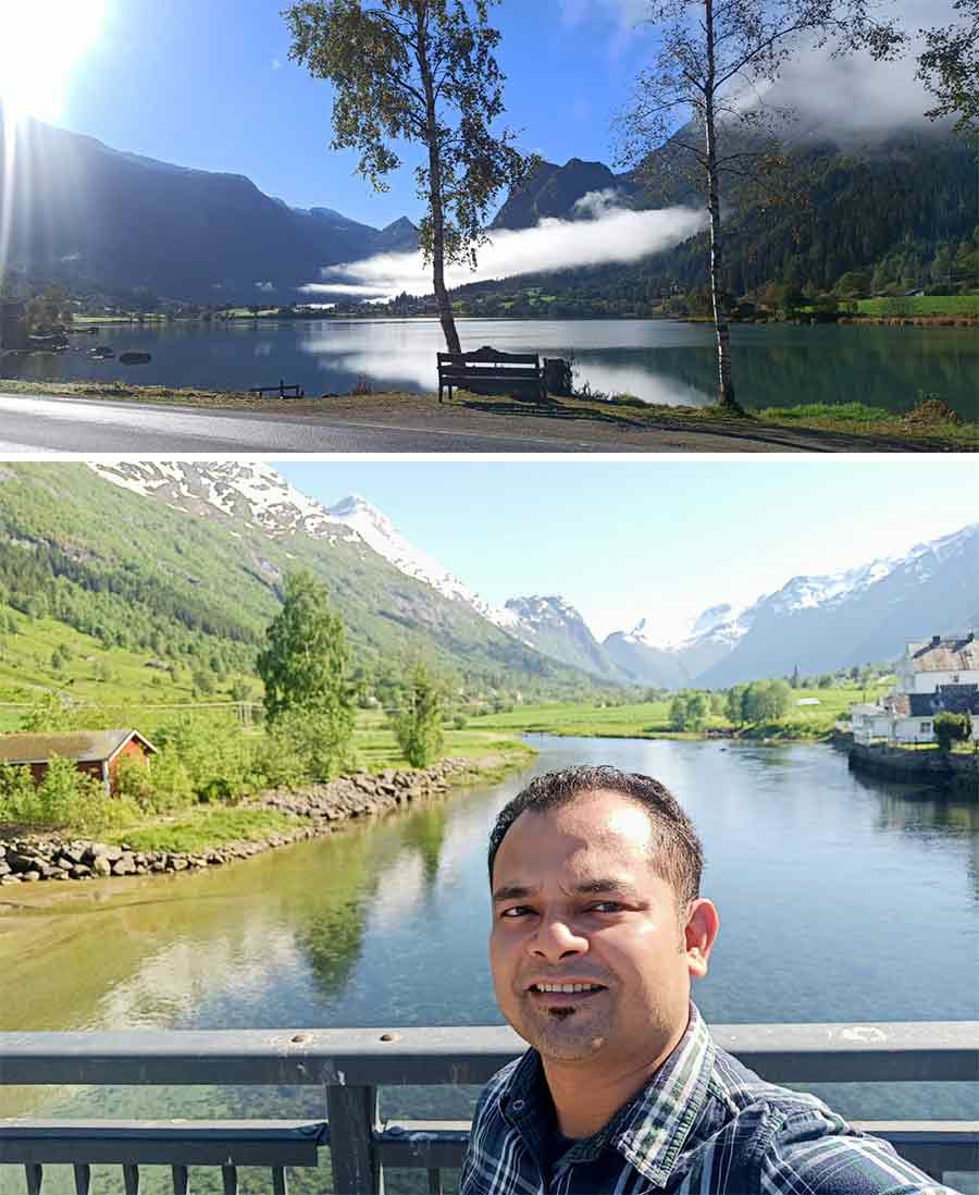 Sitting on a quaint, wooden bench overlooking the fjord in Olden gave me a few moments to introspect before I went off to hunt for village eateries for a quick lunch. Luckily, I got the chance to relish reindeer carpaccio, which are basically thick slices of reindeer meat garnished with berries, paired with French white wine. The lunch cost me 120 Norwegian kroners and left me happy