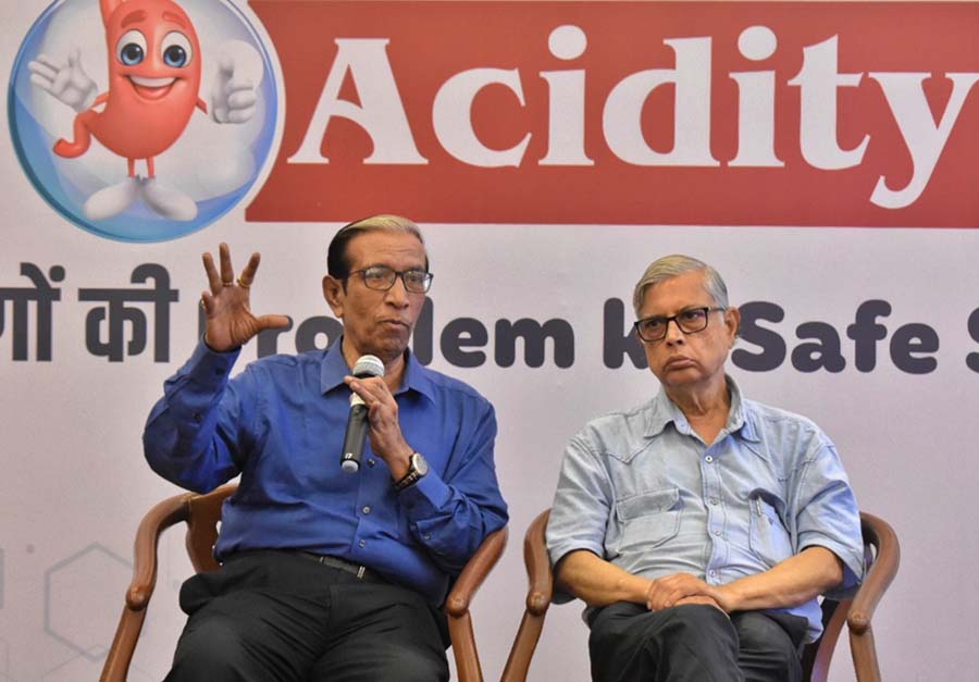 An awareness workshop on acidity was led by Dr Apurba Kumar Mukherjee, former director, Institute of Cardiovascular Sciences, and Dr Arup Dasbiswas, former professor & head of the department medicine & former incharge, diabetology, RG Kar Medical College & Hospital   