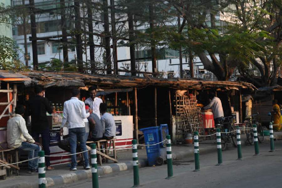 File picture of hawkers’ stalls in New Town