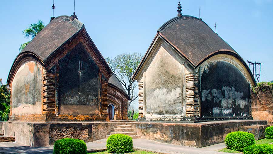 Another view of the Char Bangla Temple Complex