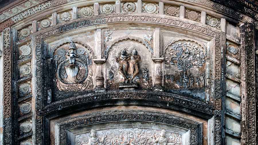 Stucco ornamentation of Bhavaniswar Temple