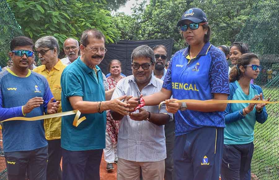 The U-15 Bengal practice camp was inaugurated by former ace women cricketer Jhulan Goswami at the City Athletic Club, Kolkata 