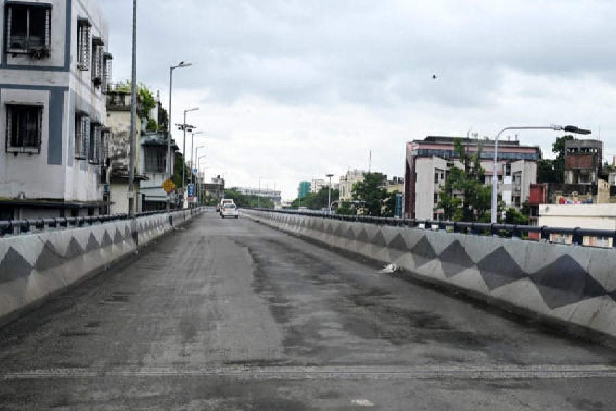 Damages on the AJC Bose Road flyover on Wednesday