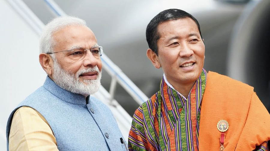 Narendra Modi with Tshering
