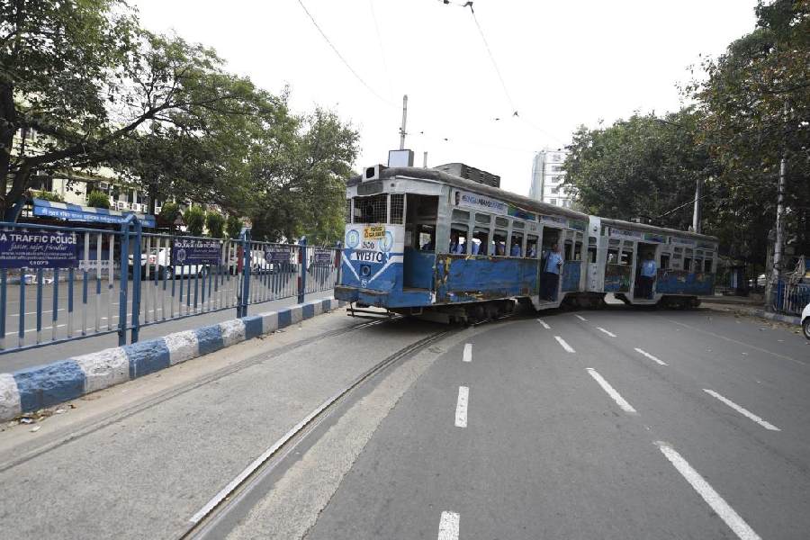 File picture of a tram in city