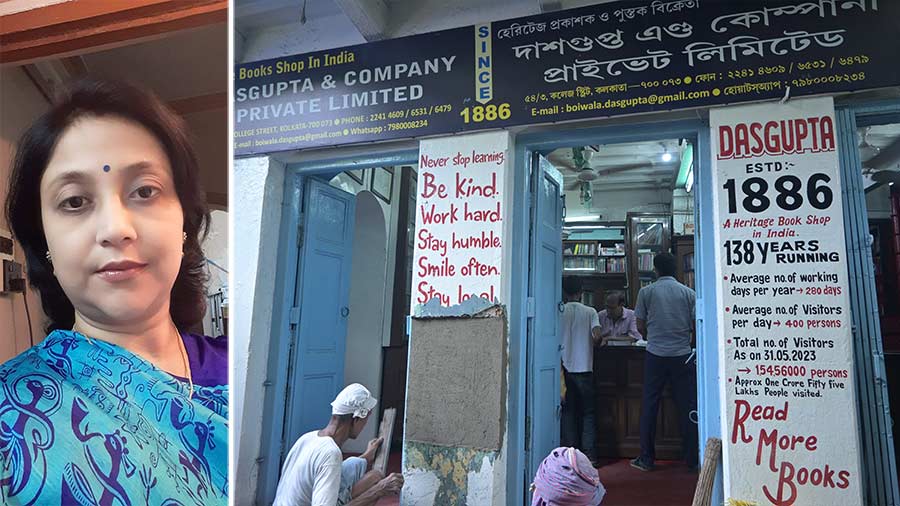 Mousumi Roy's  preferred bookshop is Dasgupta Bookstore on College Street
