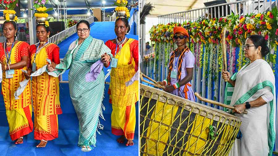  Adivasi Utsav was inaugurated on Wednesday by chief minister Mamata Banerjee at Jhargram  