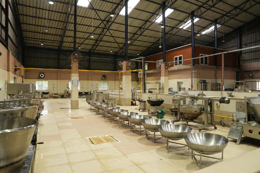 Spread across 11,000sqft, the Howrah factory is where milk is processed into channa. “I call this cheese factory. We make Rosogolla, Son Papdi and Misthi Doi,” said Sudip