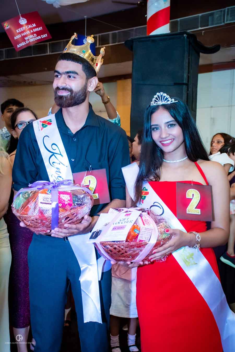 CROWNING GLORY: The highlight of the evening was the crowning of the Anglo-Indian King and Queen. Amidst a sea of cheers and applause, Daniel Pope was crowned as the King and Marina Lisa Chowdhury was crowned the Queen