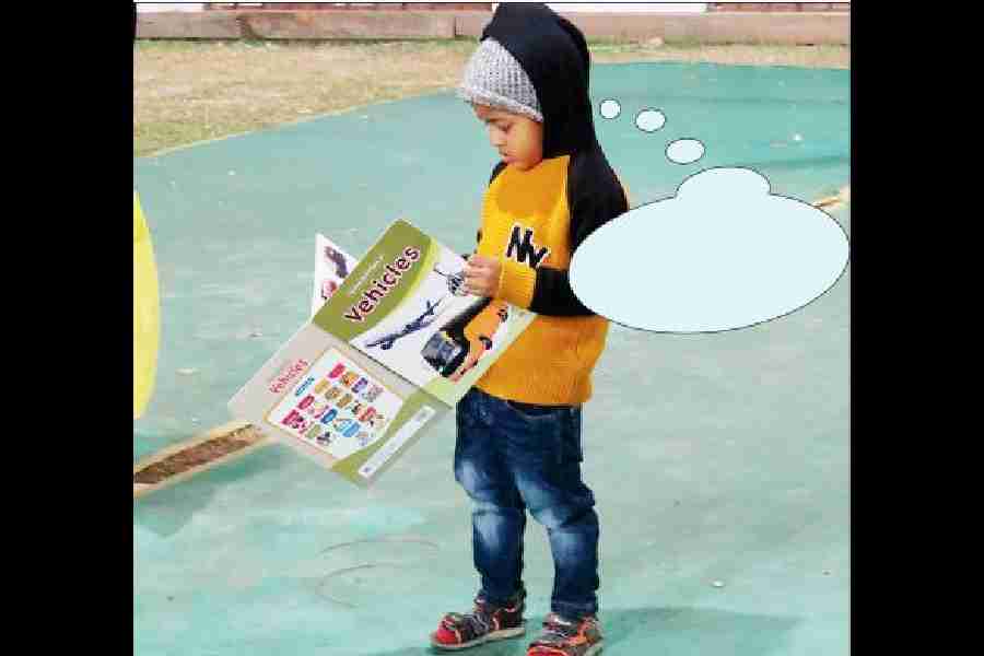 What is the boy thinking?