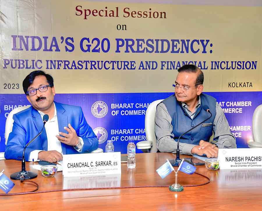 A special G20 session under India’s presidency organised by Bharat Chambers in progress on Friday