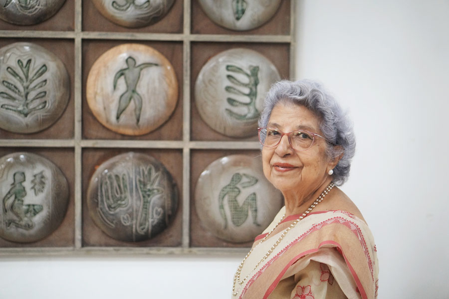 Veteran art connoisseur Chitrotpala Mukherjee, who was found marvelling at the exhibited works, shared, “He (Bhattacharya) has changed conceptually. I feel ceramic has found its own identity now as an art form. And I see that in his works”